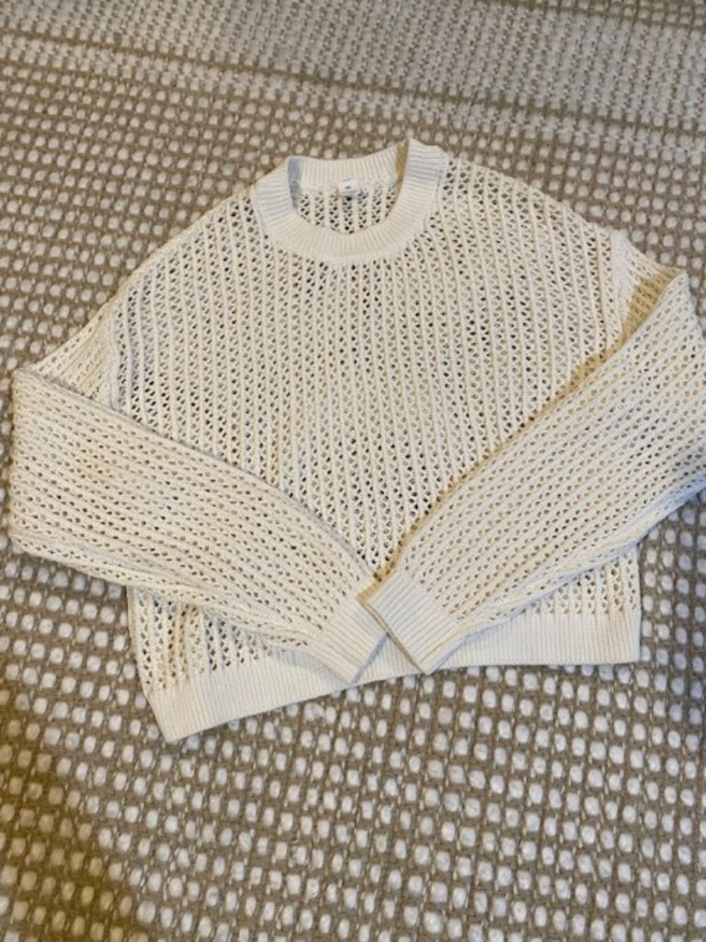 Old Navy Cream Open Knit Sweater - Size XS